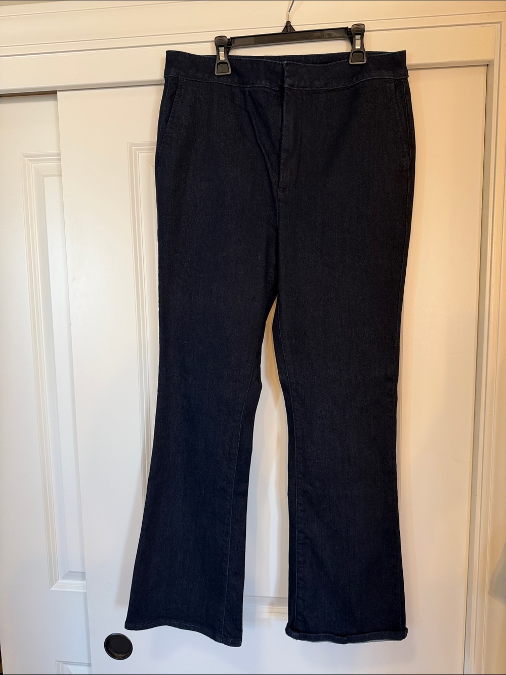 J. Crew Dark Wash Bootcut Trouser Jeans - dark blue wash